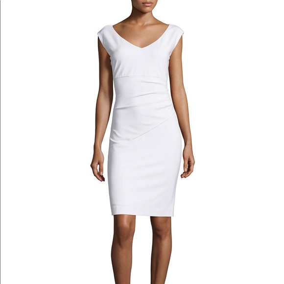 Diane Von Furstenberg Dresses & Skirts - DVF Bevin Ruched Sheath Dress in White - New With Tags